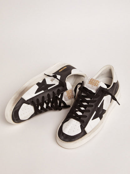 Men's Stardan in white and black leather | Golden Goose