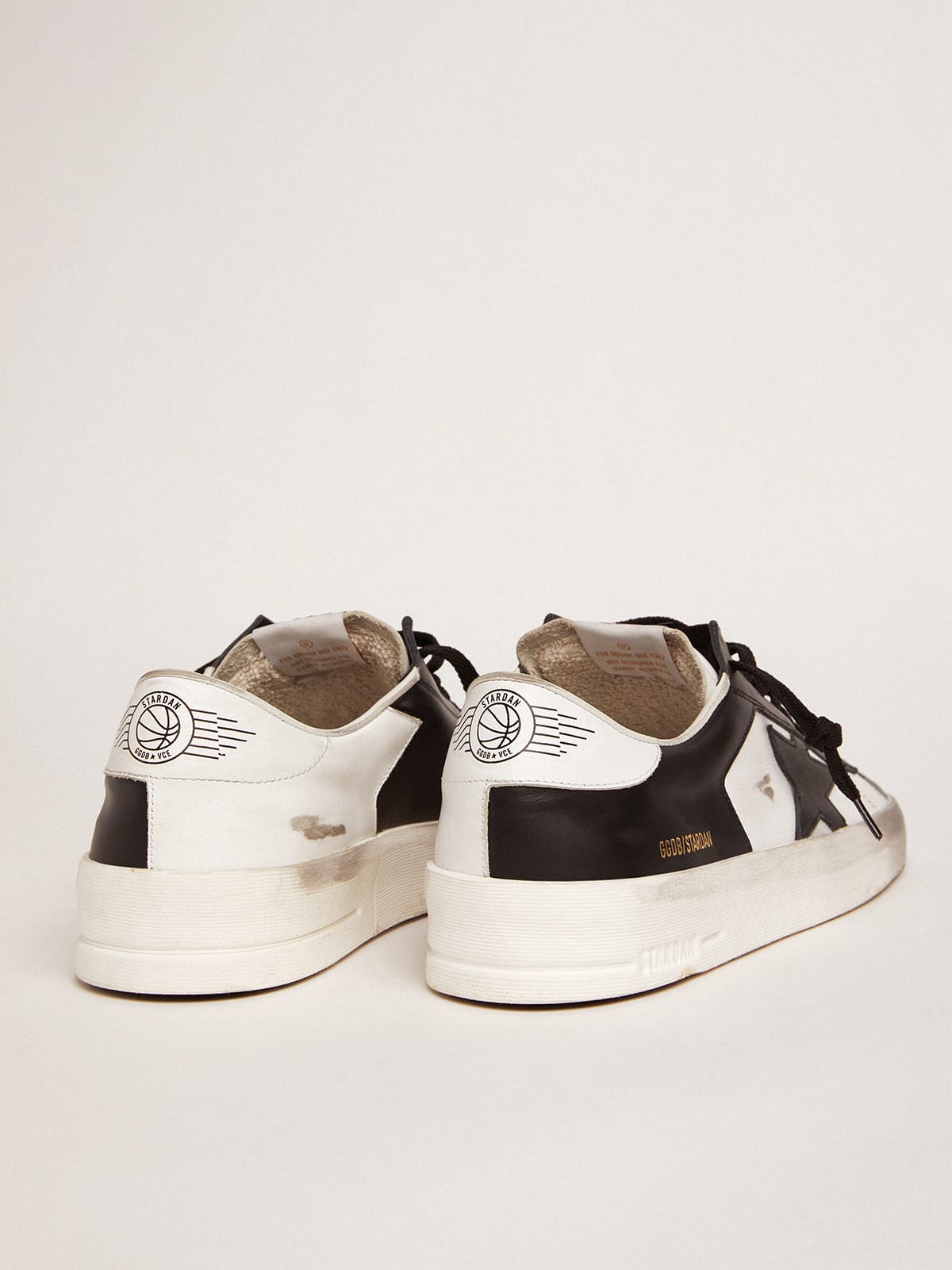 Men's Stardan in white and black leather | Golden Goose