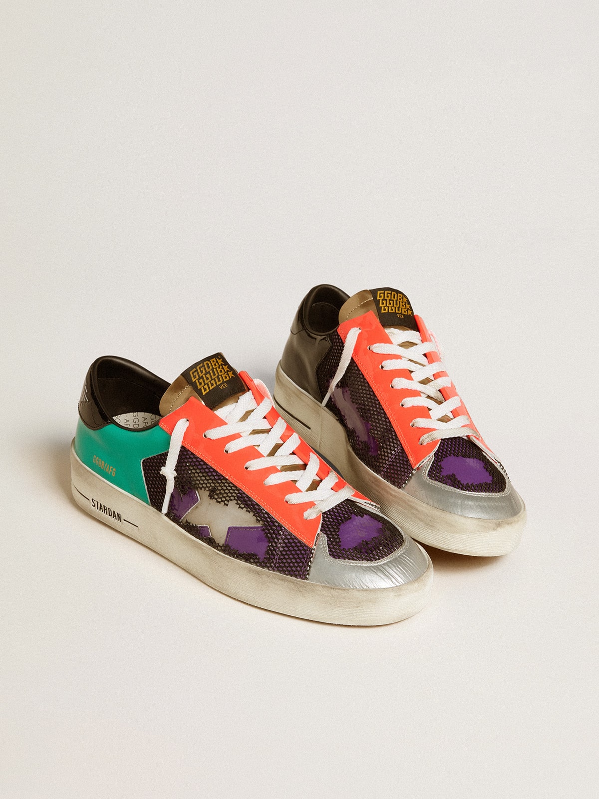 Men's Stardan LAB in patent leather and mesh with rubber star | Golden Goose