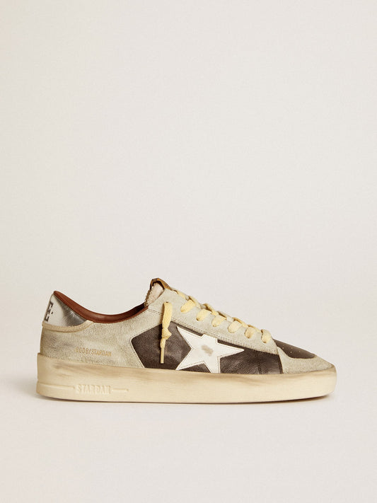 Men's Stardan in suede and leather with leather star and metallic heel tab | Golden Goose