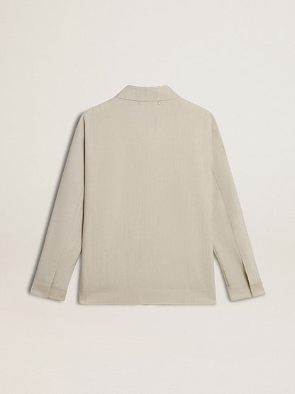 Men's khaki wool blend coach jacket | Golden Goose
