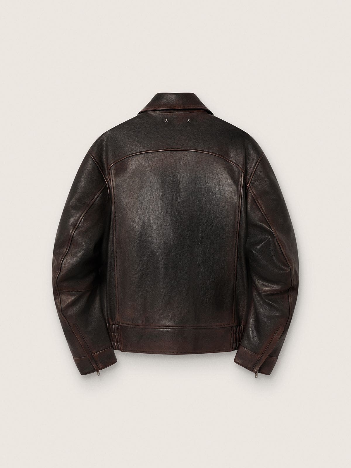 Men’s bomber jacket in burgundy nappa leather | Golden Goose
