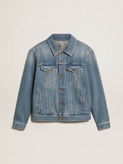 Men's denim jacket with medium wash | Golden Goose
