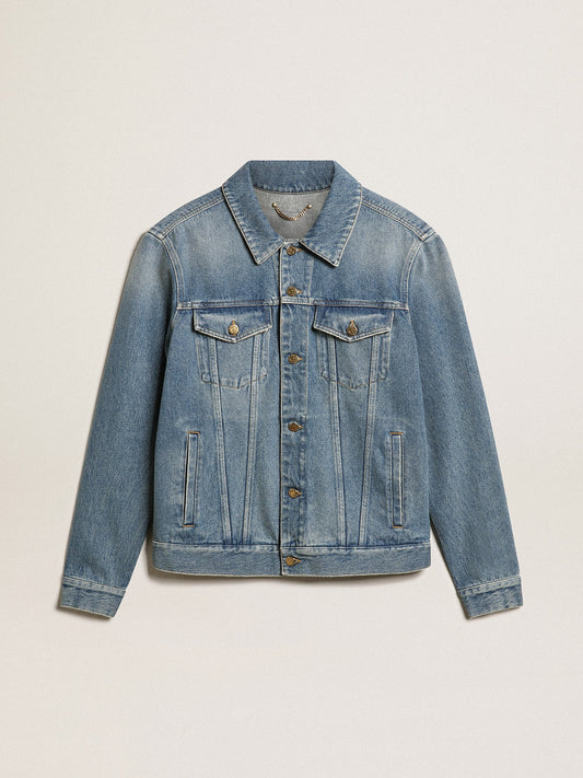 Men's denim jacket with medium wash | Golden Goose