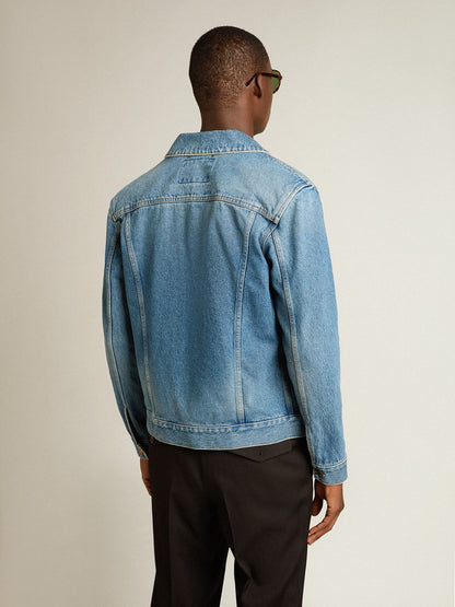 Men's denim jacket with medium wash | Golden Goose