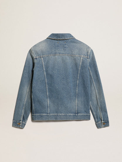 Men's denim jacket with medium wash | Golden Goose