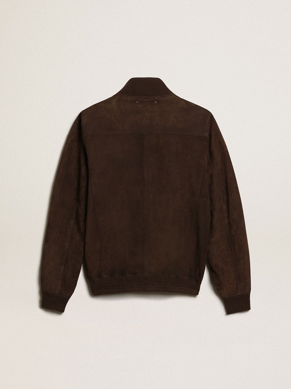 Golden Collection flight jacket in dark brown suede | Golden Goose