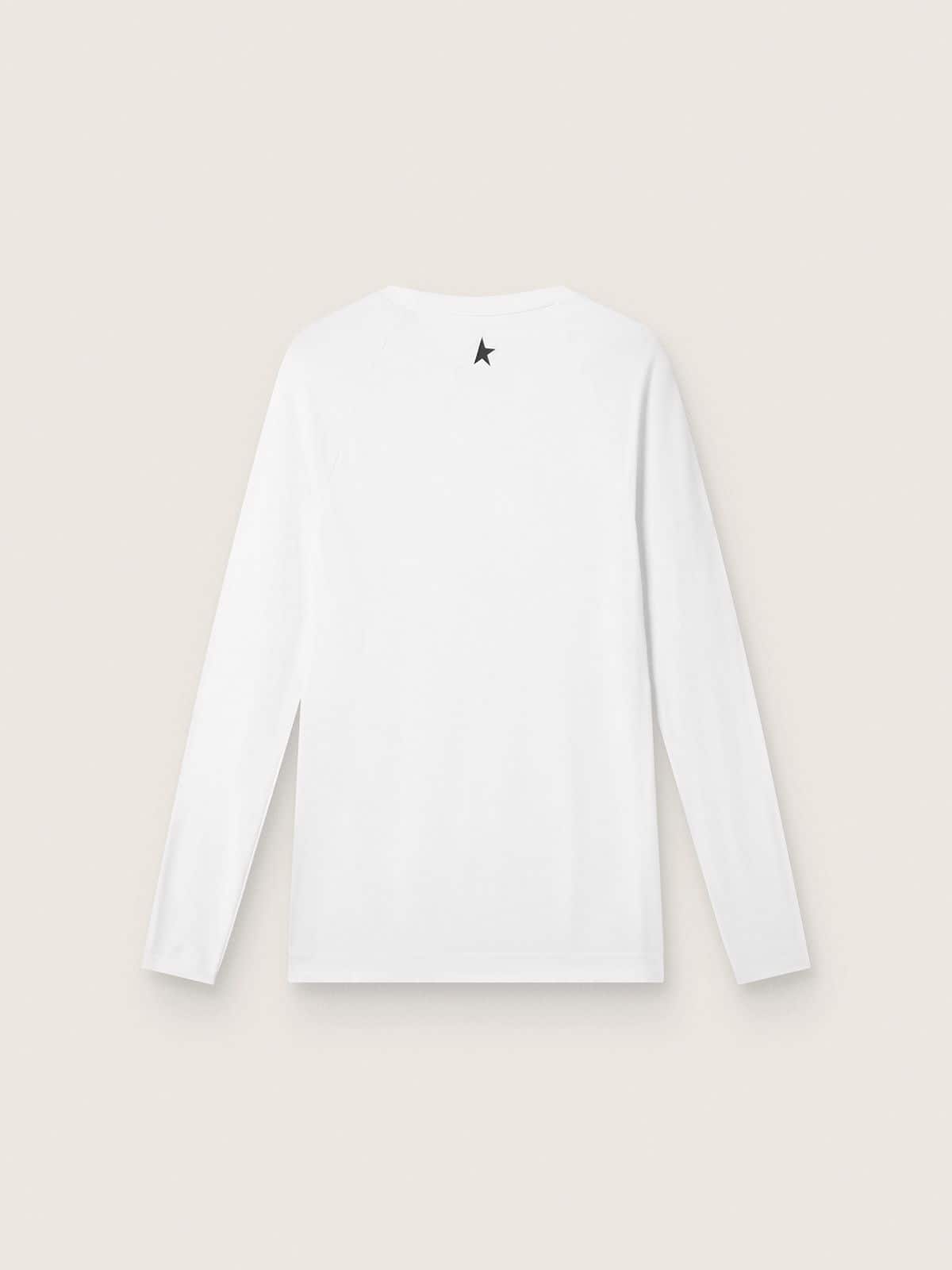 Men's white long-sleeve sports top | Golden Goose