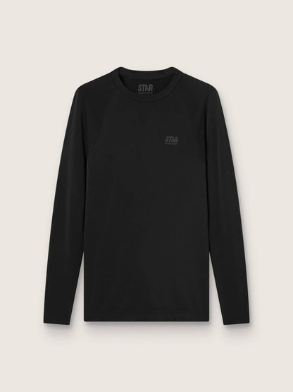 Men's black long-sleeve sports top | Golden Goose