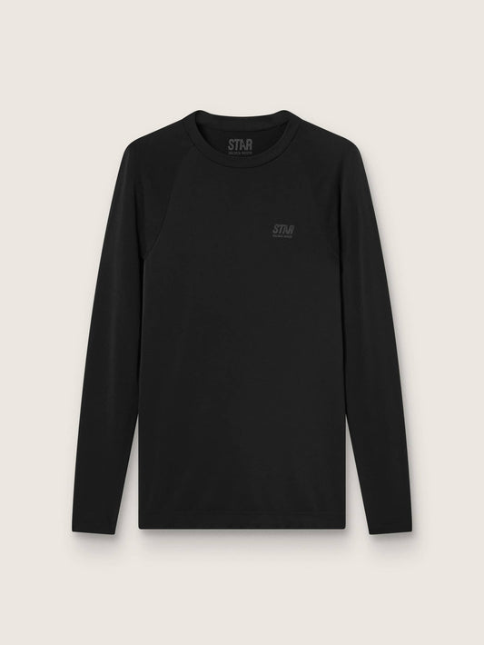Men's black long-sleeve sports top | Golden Goose