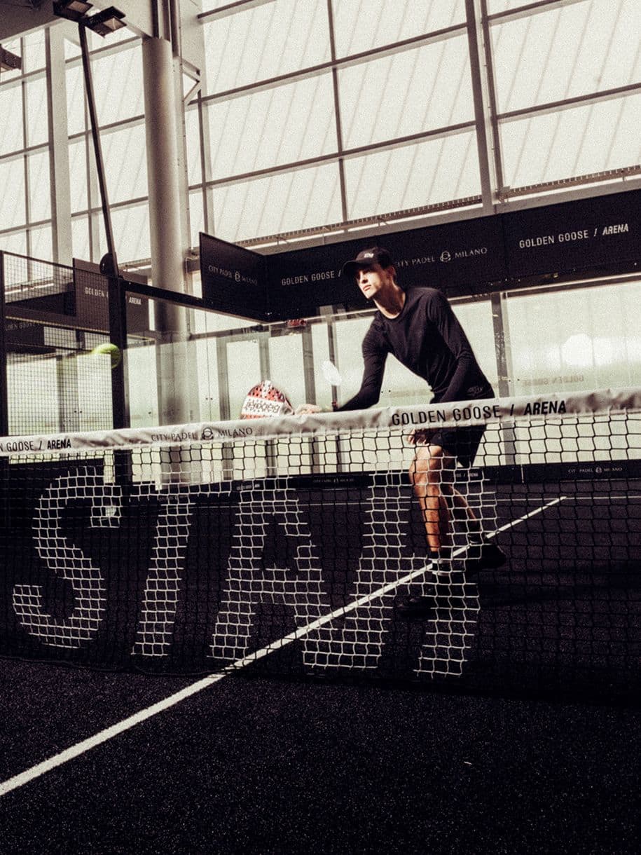 Men's black long-sleeve sports top | Golden Goose
