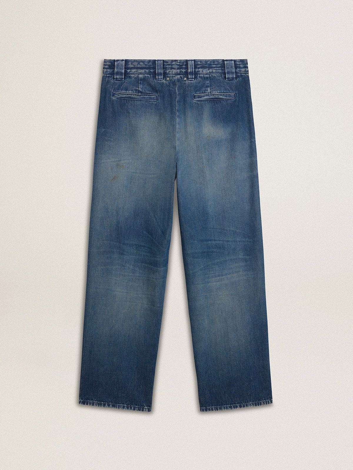 Men's denim chinos with distressed details | Golden Goose