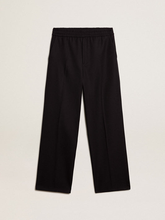Men’s joggers in dark blue wool | Golden Goose