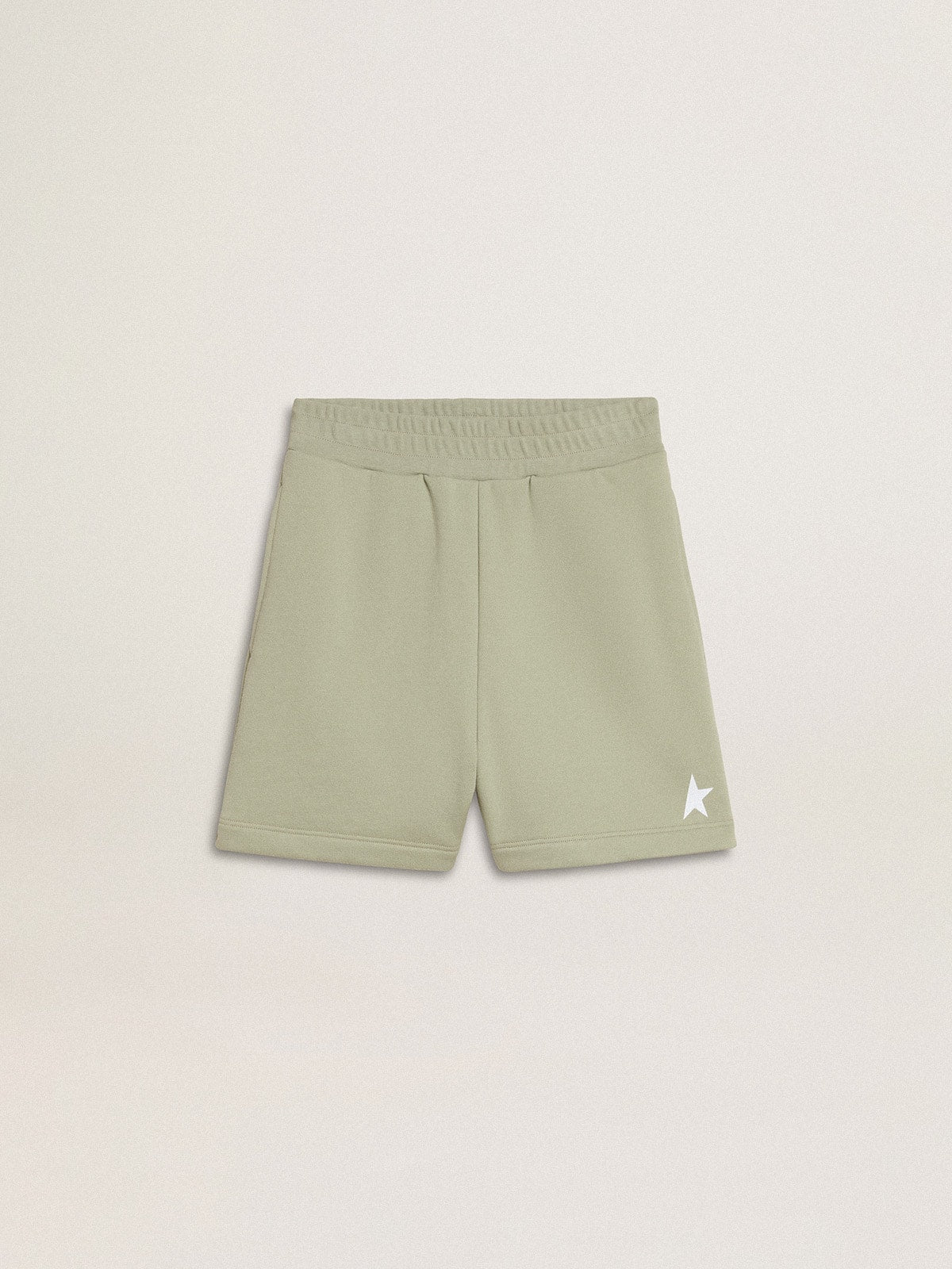 Light green shorts with white star | Golden Goose