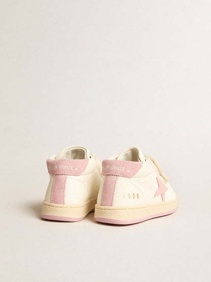 June Junior in nappa leather with old rose suede star and heel tab | Golden Goose