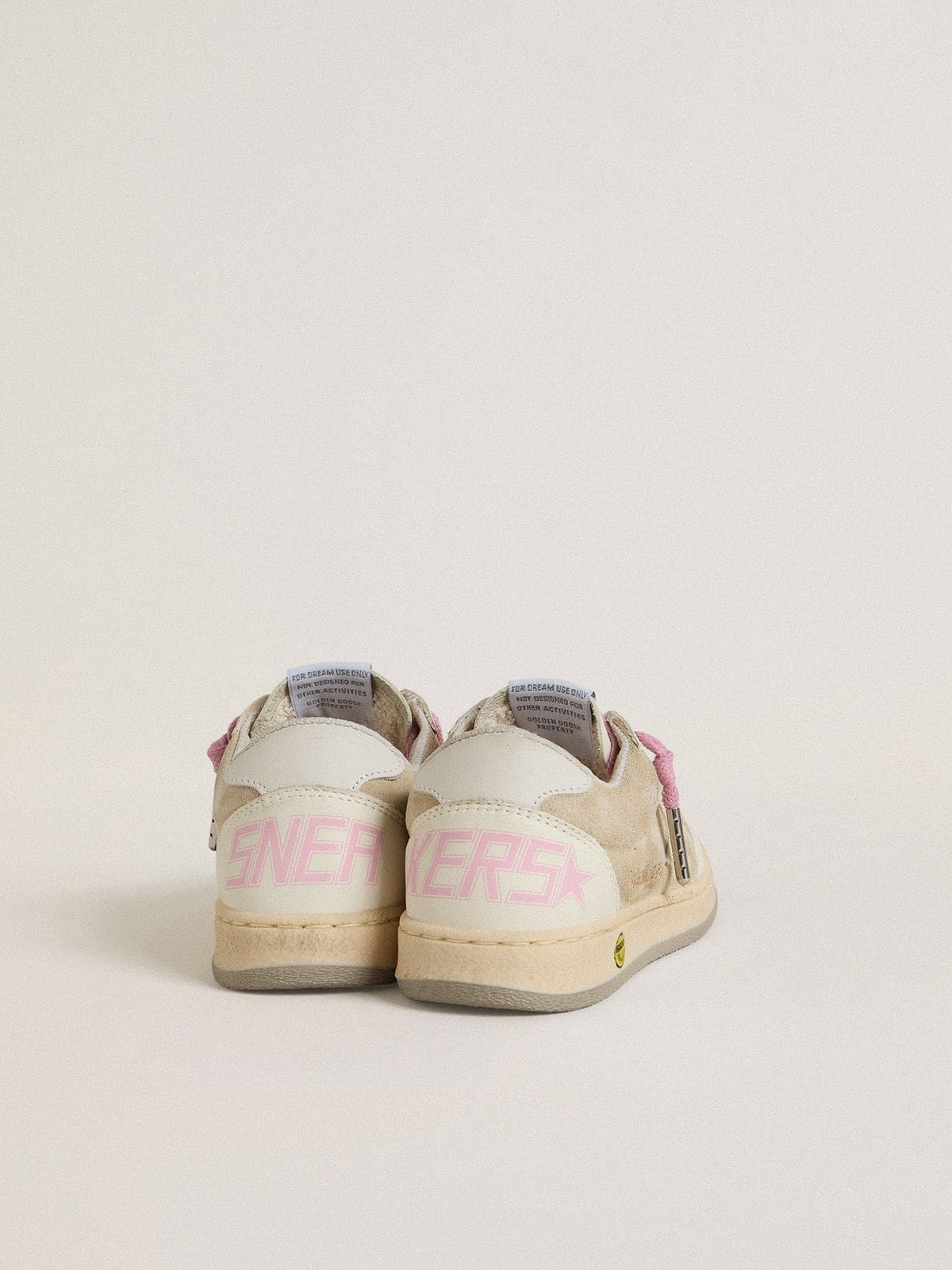 Young Ball Star in pearl suede with leather star and heel tab | Golden Goose