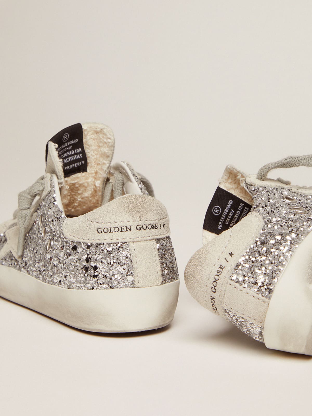 Super-Star Young with silver glitter | Golden Goose